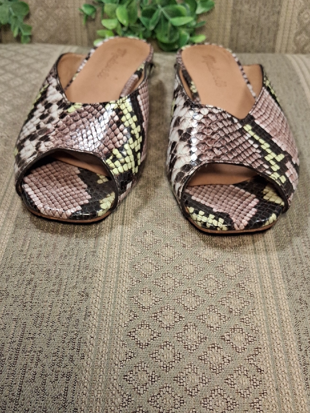 Madewell Erica Peep Toe Snakeskin Flats - Picture 9 of 14